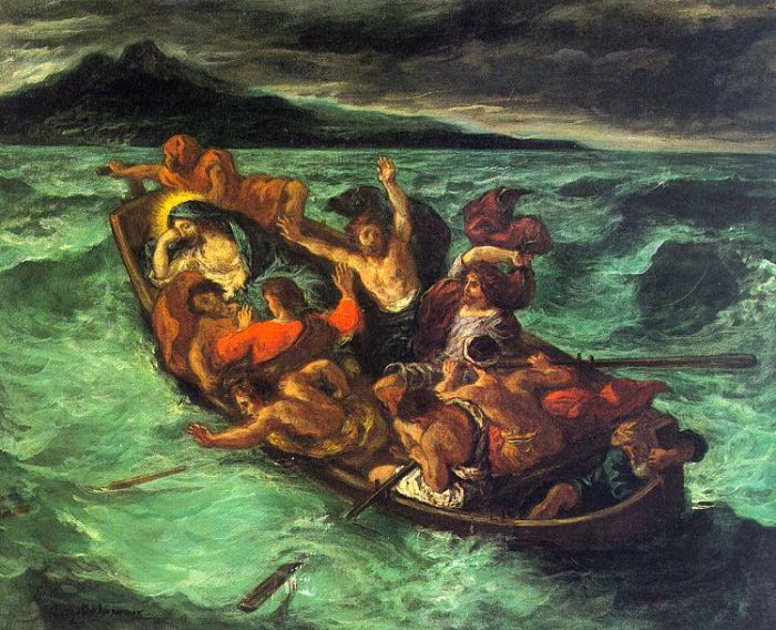 Christ on the Lake of Gennesaret, oil on cavas